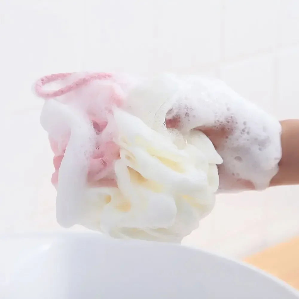 Soft Mesh Foaming Shower Sponge Exfoliating Bath Scrubber