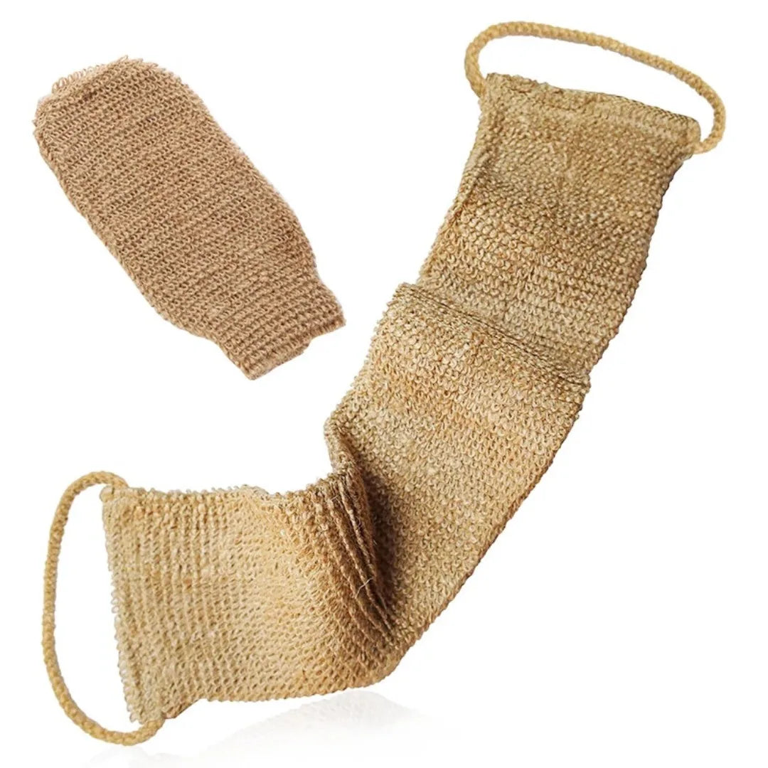 Hemp Back Scrubber Exfoliating Loofah Bath Cleaning Kit