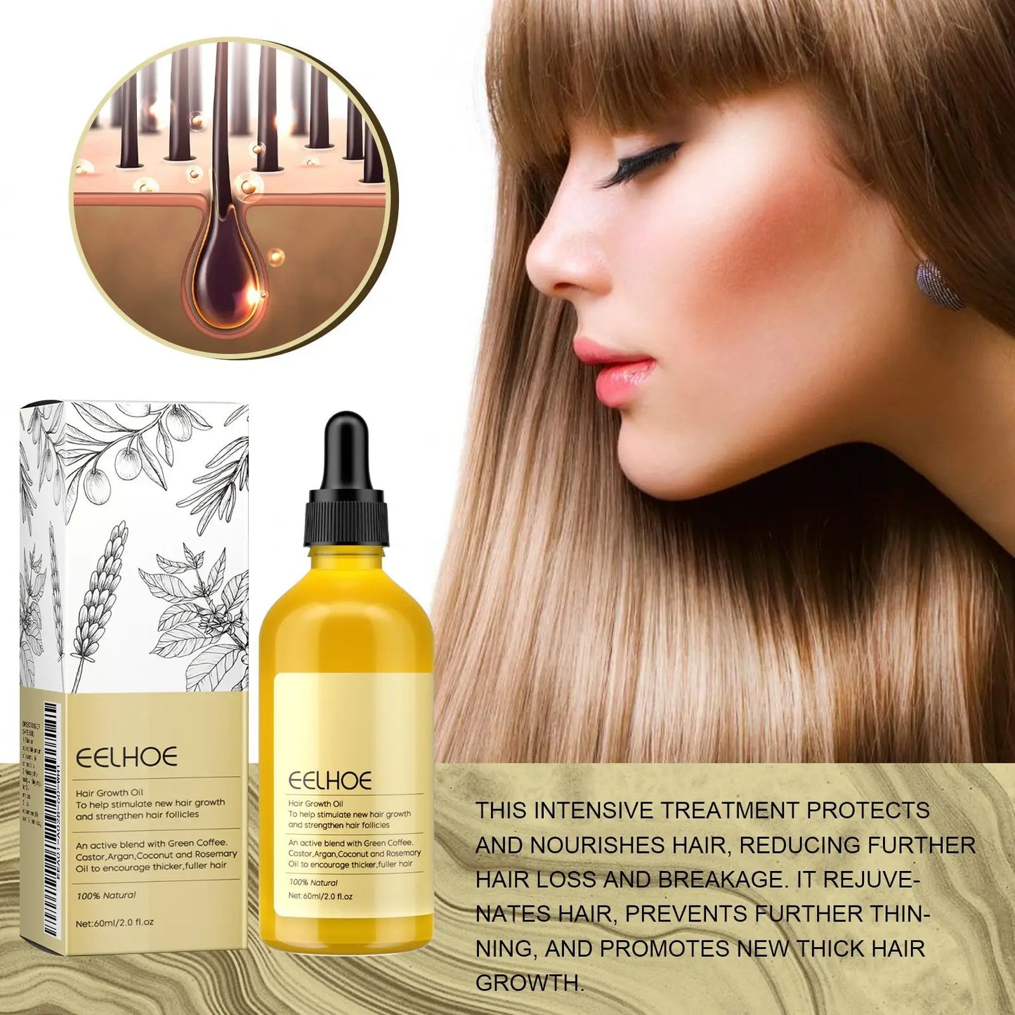 Rosemary Hair Oil Scalp Nourishing Repair Essence