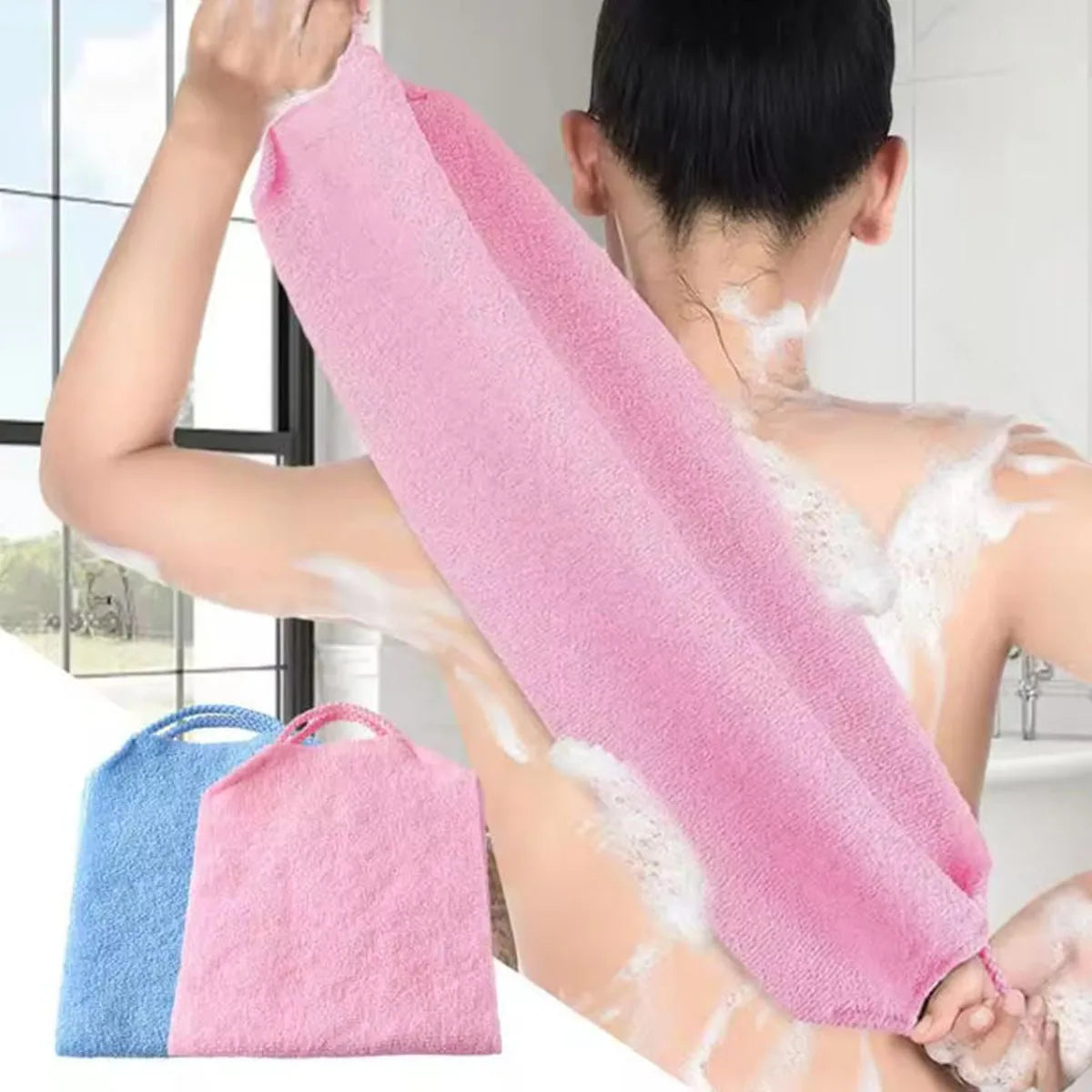 Exfoliating Rubbing Bath Towel Quick Dry Body Scrubber