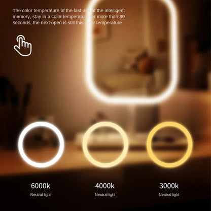 LED Makeup Mirror Touch Control Desktop Vanity Light