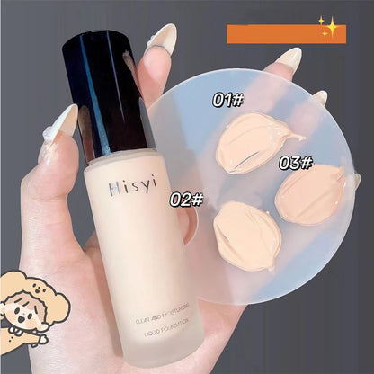 Natural Liquid Foundation Smooth Concealer Long Lasting Lightweight Face Makeup