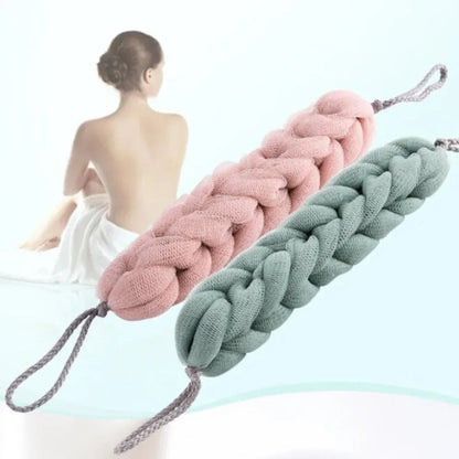 Flower Mesh Shoulder Back Scrubber Exfoliating Bath Sponge