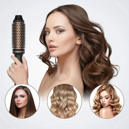 Heated Hair Brush Curler Straightener Comb