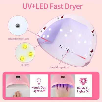 USB Electric Nail Drill LED Manicure Tool Kit