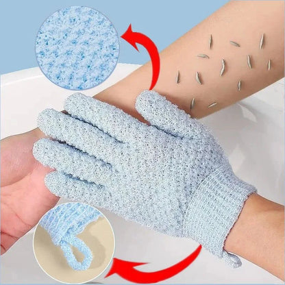 Five Finger Exfoliating Shower Gloves Rubbing Bath Scrub
