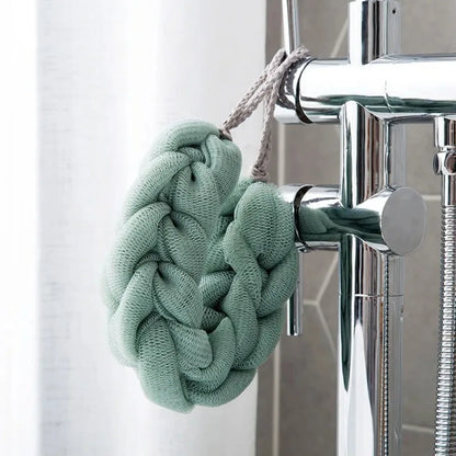 Flower Mesh Shoulder Back Scrubber Exfoliating Bath Sponge
