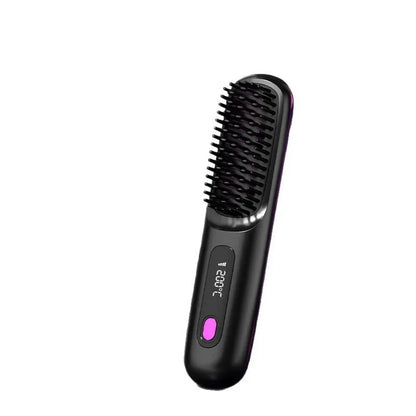 Wireless Negative Ion Portable Hair Straightening Comb Brush