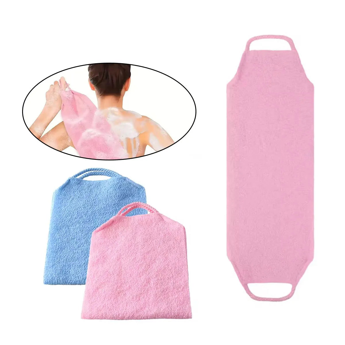 Exfoliating Rubbing Bath Towel Quick Dry Body Scrubber