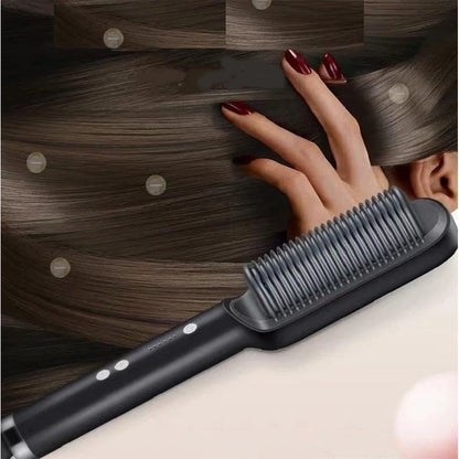 Ceramic Hair Straightener Brush Fast Heating Tool