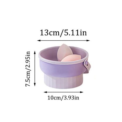Makeup Brush Cleaning Bowl Silicone Drying Storage Set