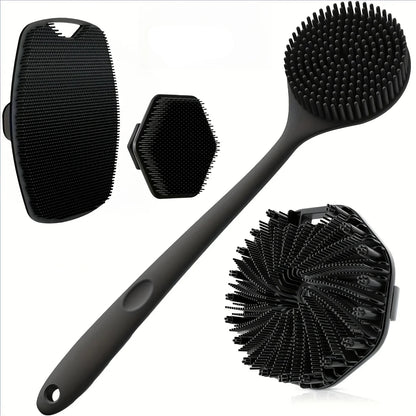 Four Piece Soft Silicone Bath Brush Shower Set