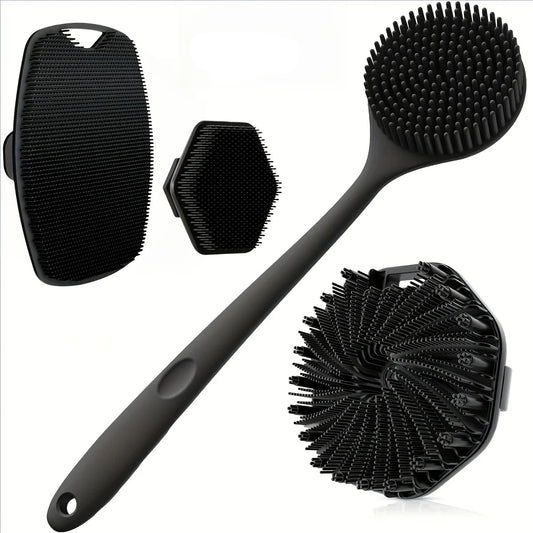 Four Piece Soft Silicone Bath Brush Shower Set