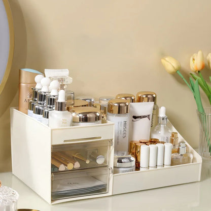 Reusable Desktop Cosmetic Organizer Drawer Lipstick Display Shelf
