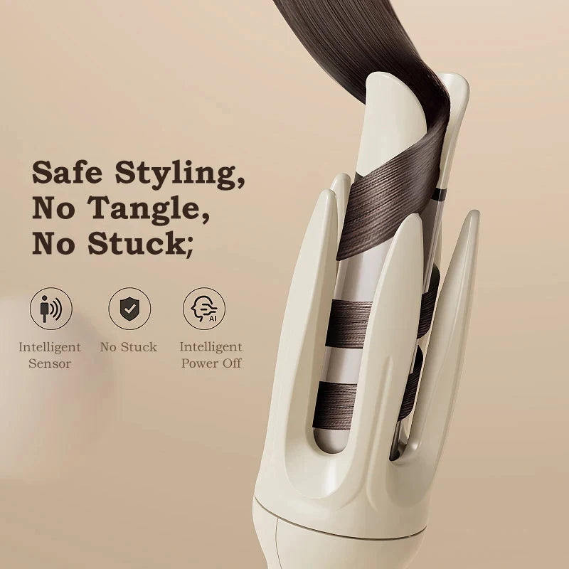 Automatic Ceramic Rotating Hair Curler Anti-Tangle Wave Styler