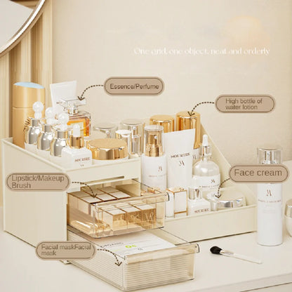 Reusable Desktop Cosmetic Organizer Drawer Lipstick Display Shelf