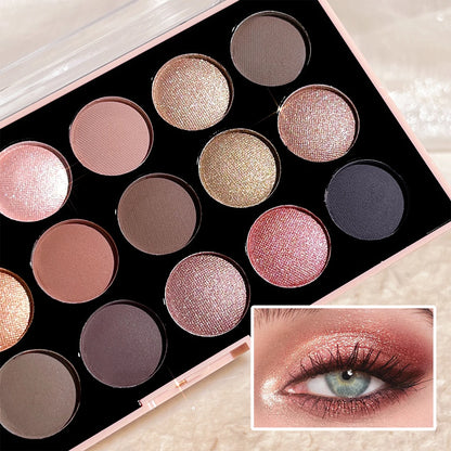 Eighteen Color Earth Tone Long Lasting Waterproof Eyeshadow Makeup Palette