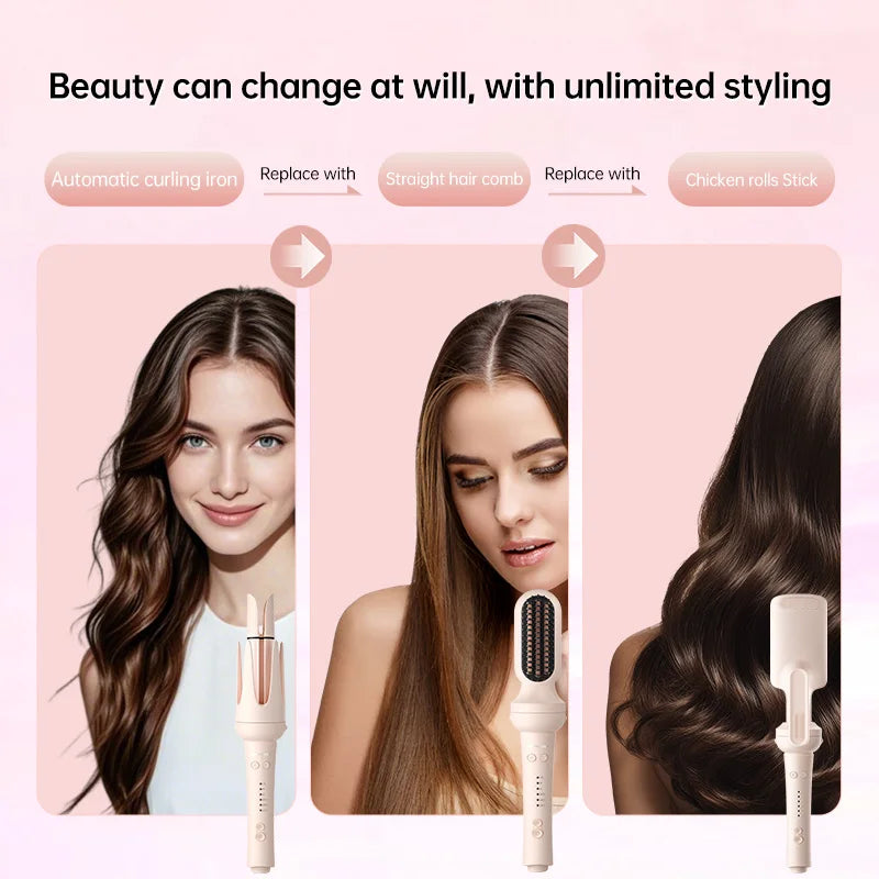 Automatic Negative Ion Curling Iron Anti Tangle Styling Wand