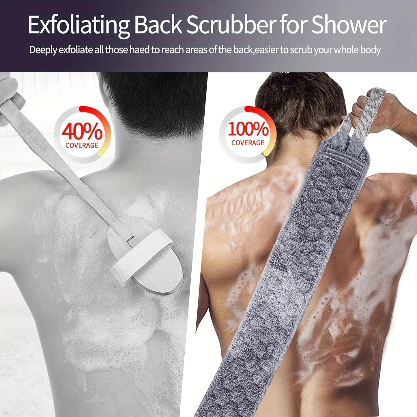 Exfoliating Body Scrubber Bath Glove Loofah Shower Set