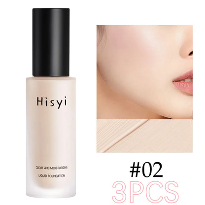 Natural Liquid Foundation Smooth Concealer Long Lasting Lightweight Face Makeup