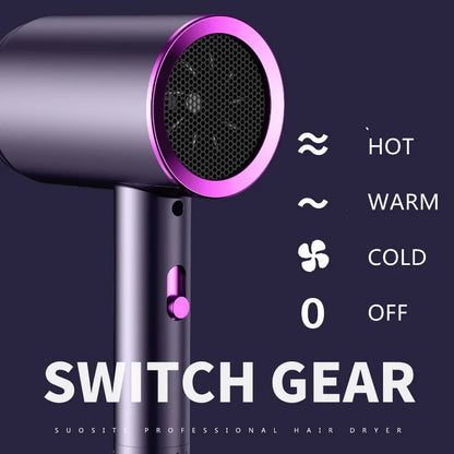 Negative Ion Hair Dryer Blue Light Quick Dry