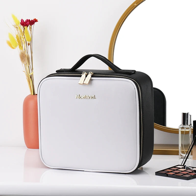 Portable Waterproof Makeup Train Case