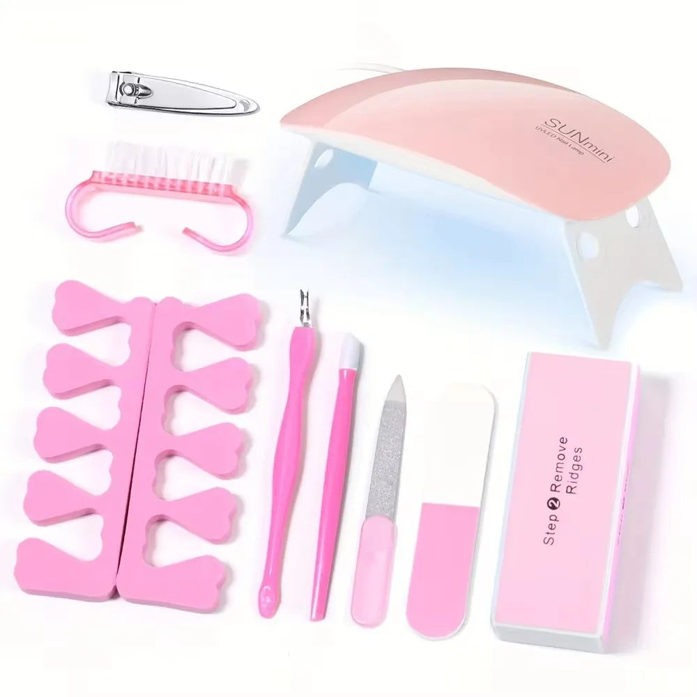 USB Electric Nail Drill LED Manicure Tool Kit