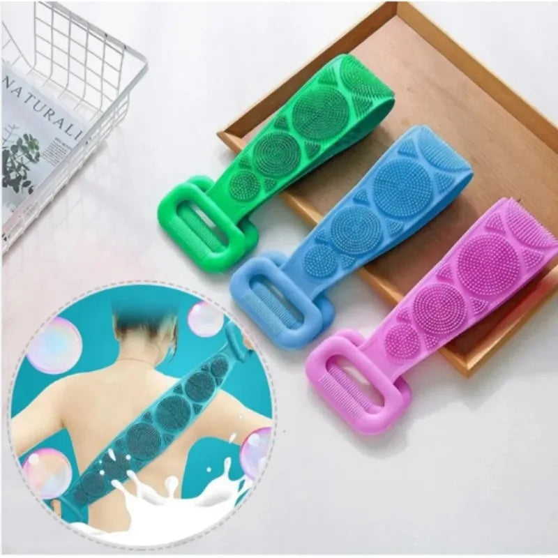 Silicone Back Scrubber Massage Exfoliating Shower Bath Brush