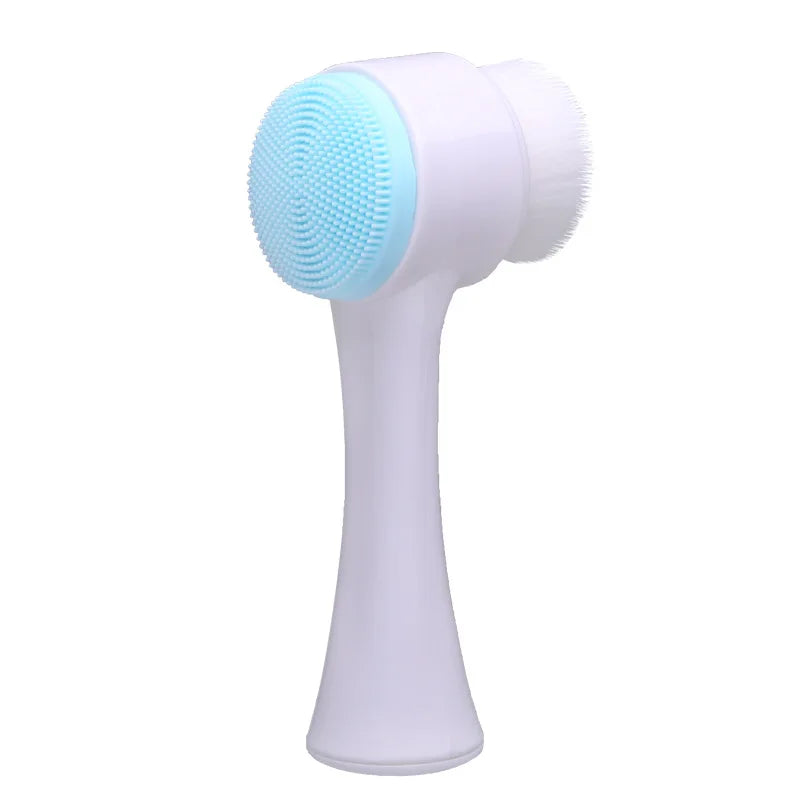Double Sided Silicone Facial Cleansing Brush Exfoliator Massager