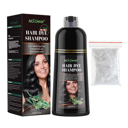 3 In 1 Black Hair Dye Shampoo Care