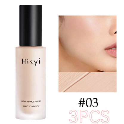 Natural Liquid Foundation Smooth Concealer Long Lasting Lightweight Face Makeup