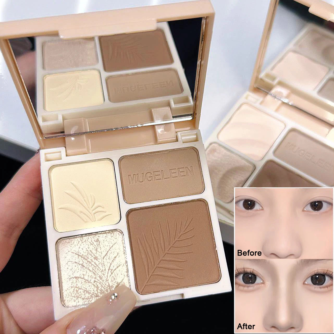 Four Color Highlighter Contour Palette