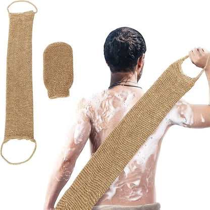 Hemp Back Scrubber Exfoliating Loofah Bath Cleaning Kit