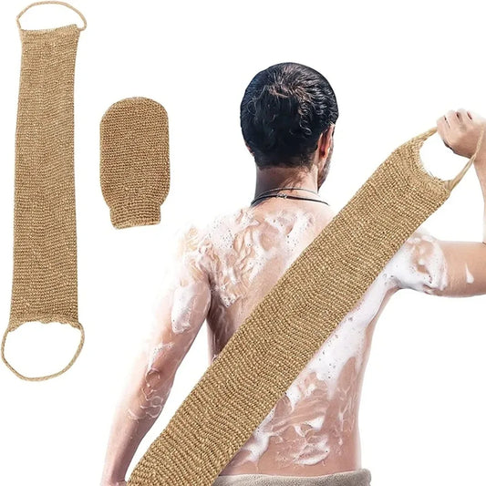 Hemp Back Scrubber Exfoliating Loofah Bath Cleaning Kit