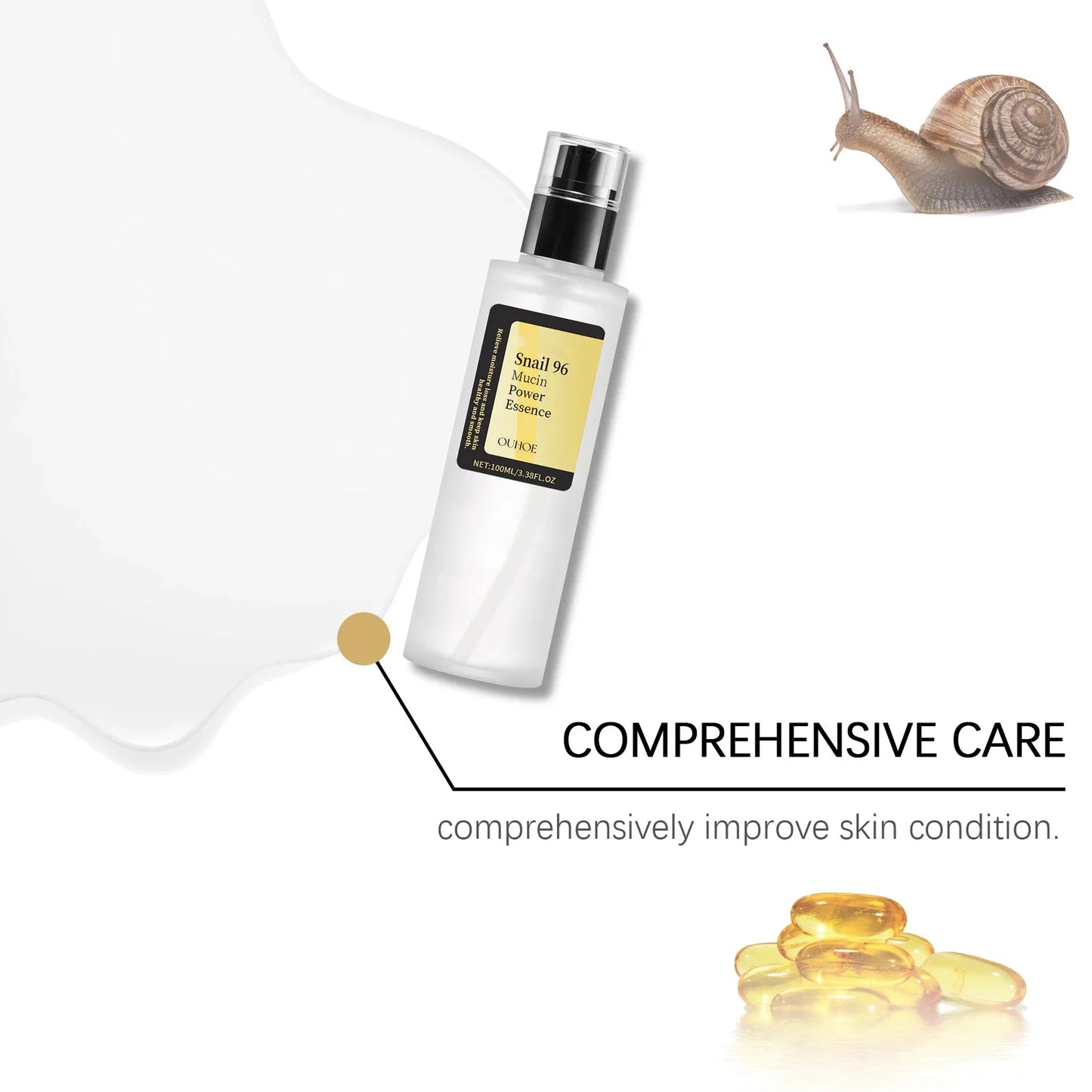 Snail Mucin Power Essence Moisturizing Brightening Face Serum