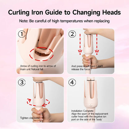 Automatic Negative Ion Curling Iron Anti Tangle Styling Wand