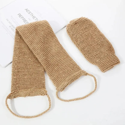 Hemp Back Scrubber Exfoliating Loofah Bath Cleaning Kit