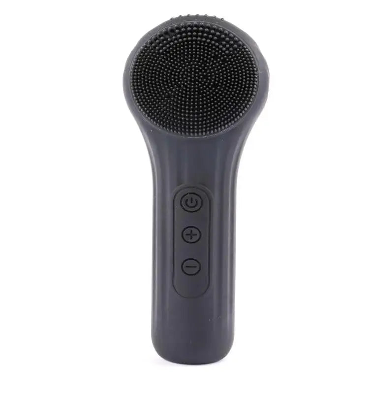 Electric Silicone Face Cleansing Brush Heated Vibrating Scrubber
