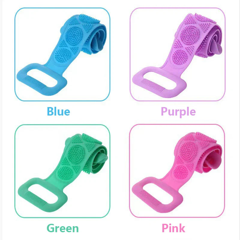 Silicone Back Scrubber Massage Exfoliating Shower Bath Brush