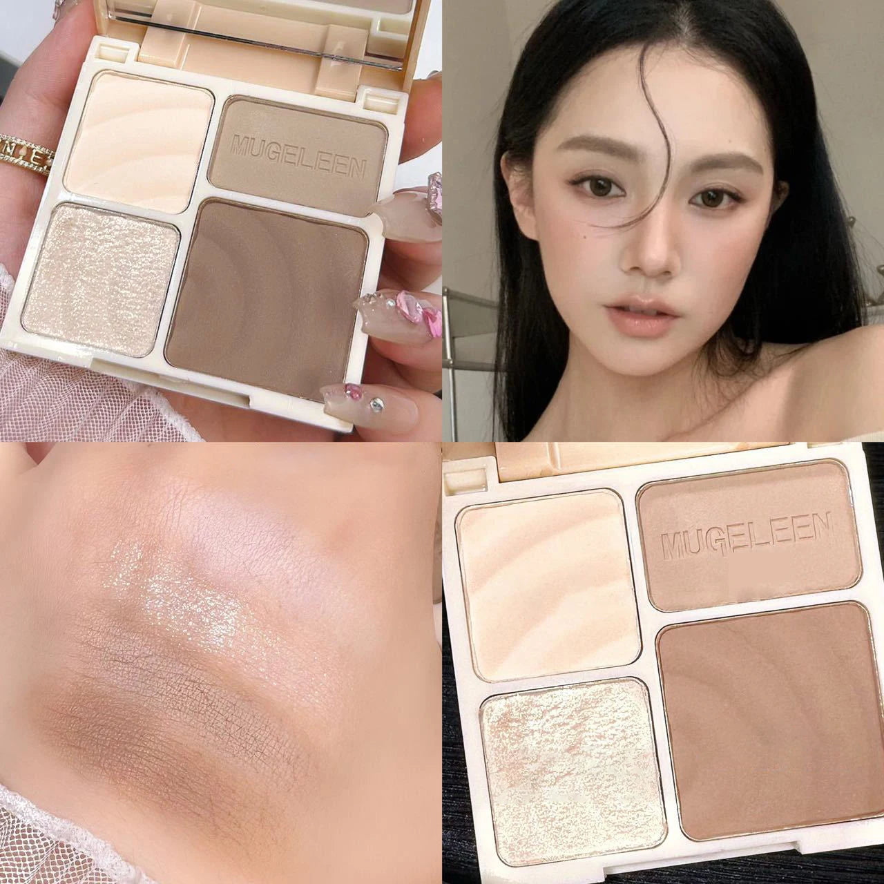 Four Color Highlighter Contour Palette
