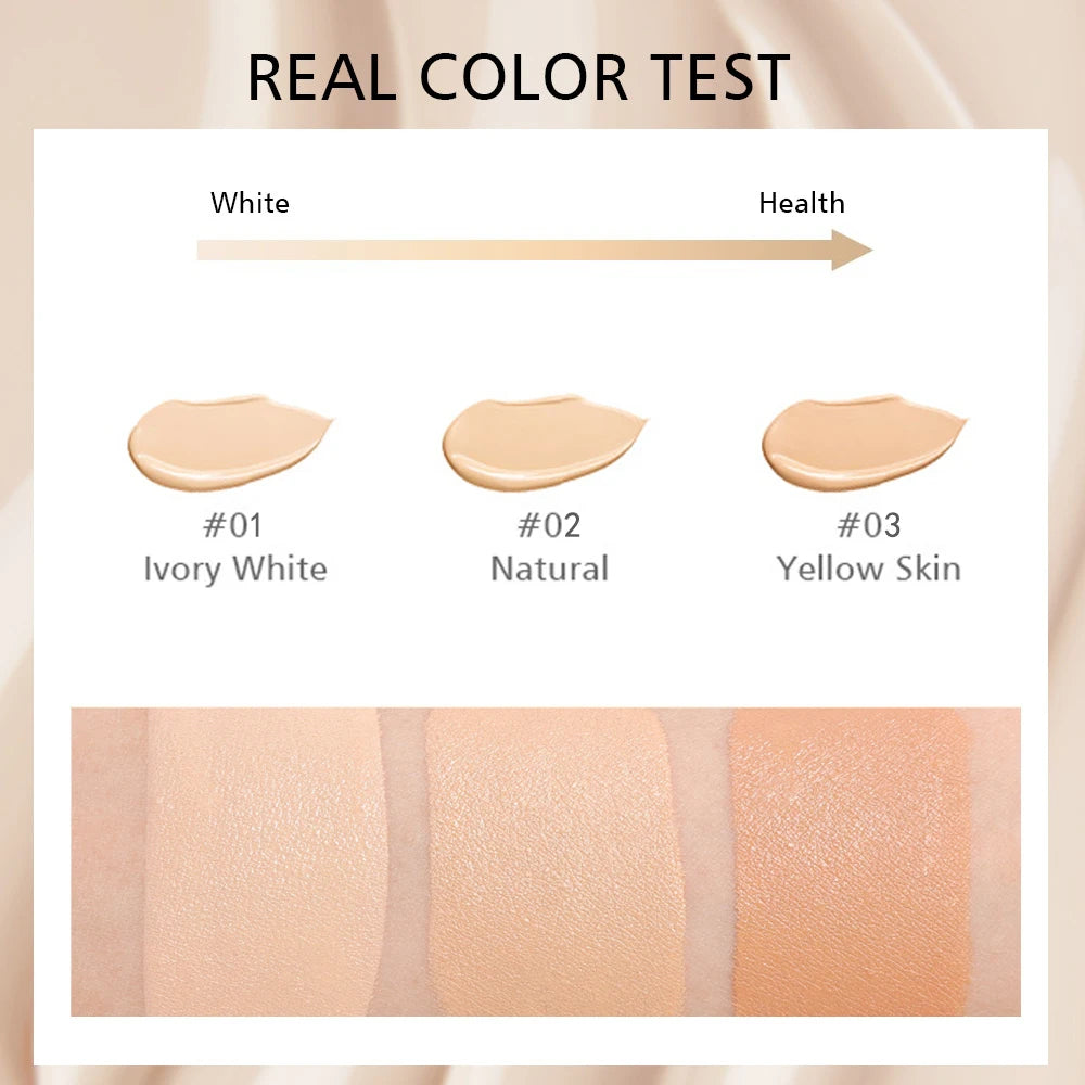 Natural Liquid Foundation Smooth Concealer Long Lasting Lightweight Face Makeup