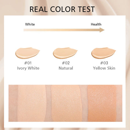Natural Liquid Foundation Smooth Concealer Long Lasting Lightweight Face Makeup