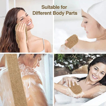 Hemp Back Scrubber Exfoliating Loofah Bath Cleaning Kit