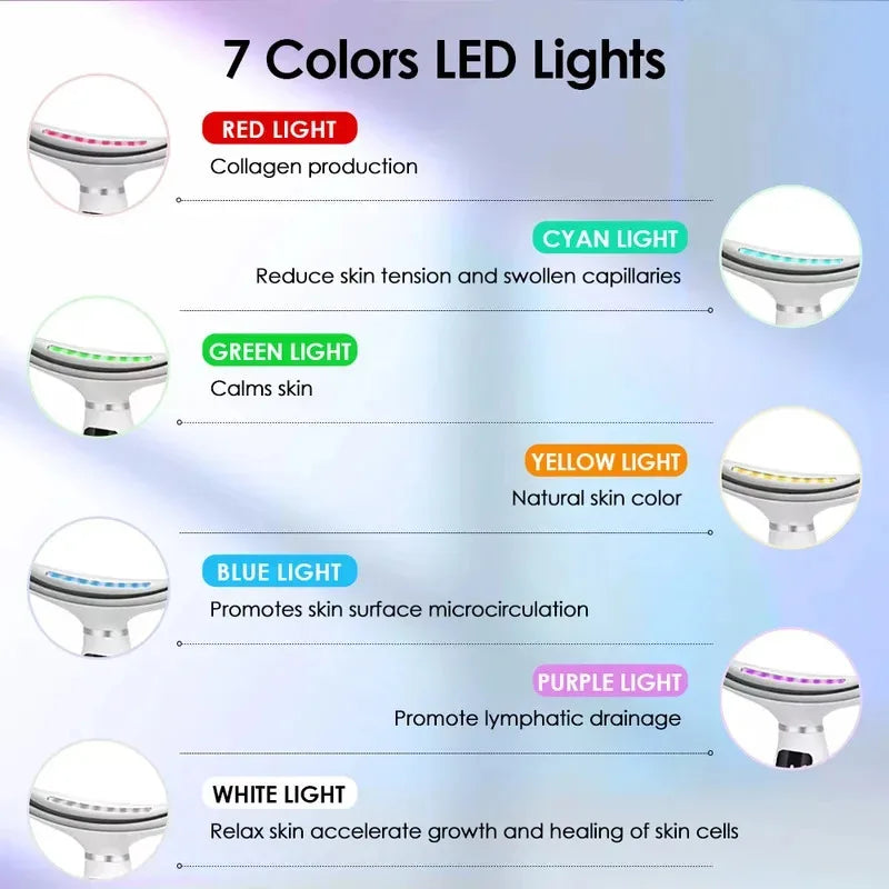 LED Face Neck Massager Light Therapy Beauty Device