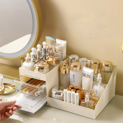 Reusable Desktop Cosmetic Organizer Drawer Lipstick Display Shelf